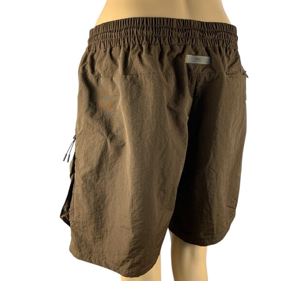 Richie Le Collection Cargo Short Mens Sz M Brown Utility RLC Pockets Drawstring - Picture 5 of 9